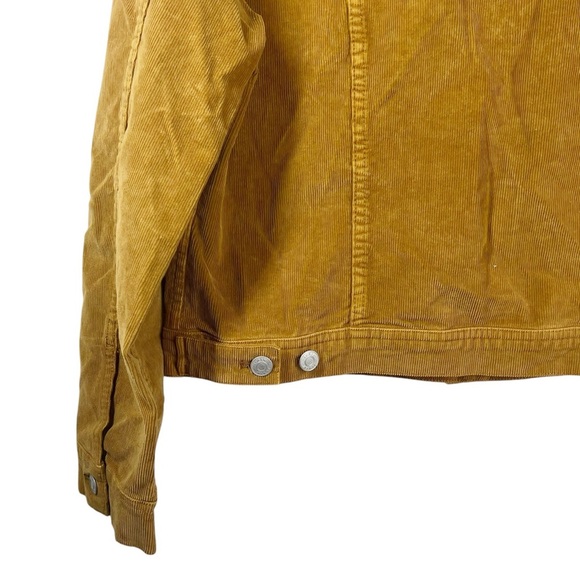 J.CREW Mustard Tan Corduroy Trucker Style Jacket Women's Medium - Picture 7 of 11